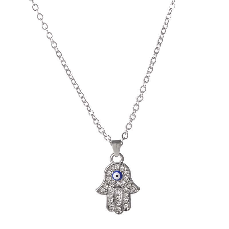 Collier Fille Main de Fatma BLEU