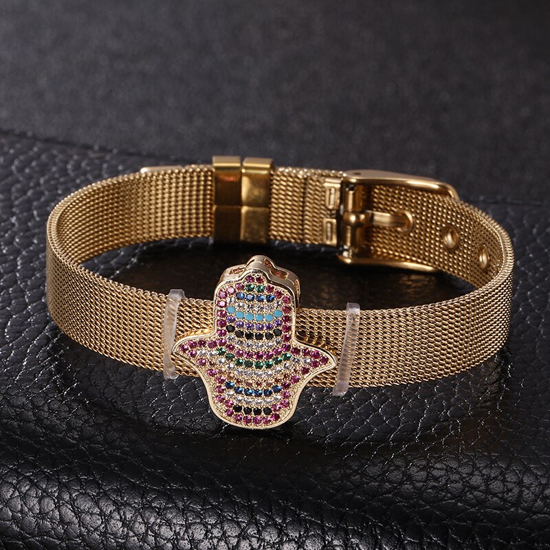 Bracelet Large Main de Fatma Argent