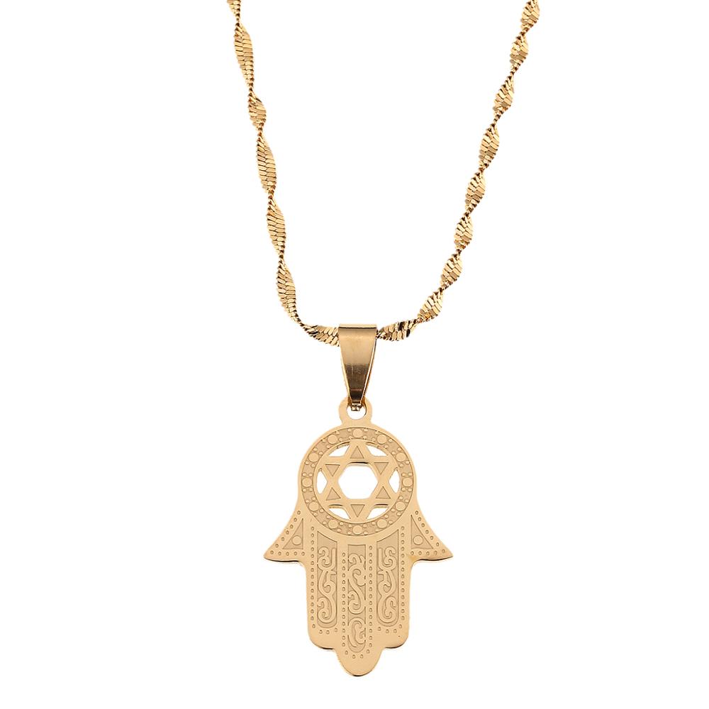 Collier Main de Fatma & Maguene David Plaqué Or