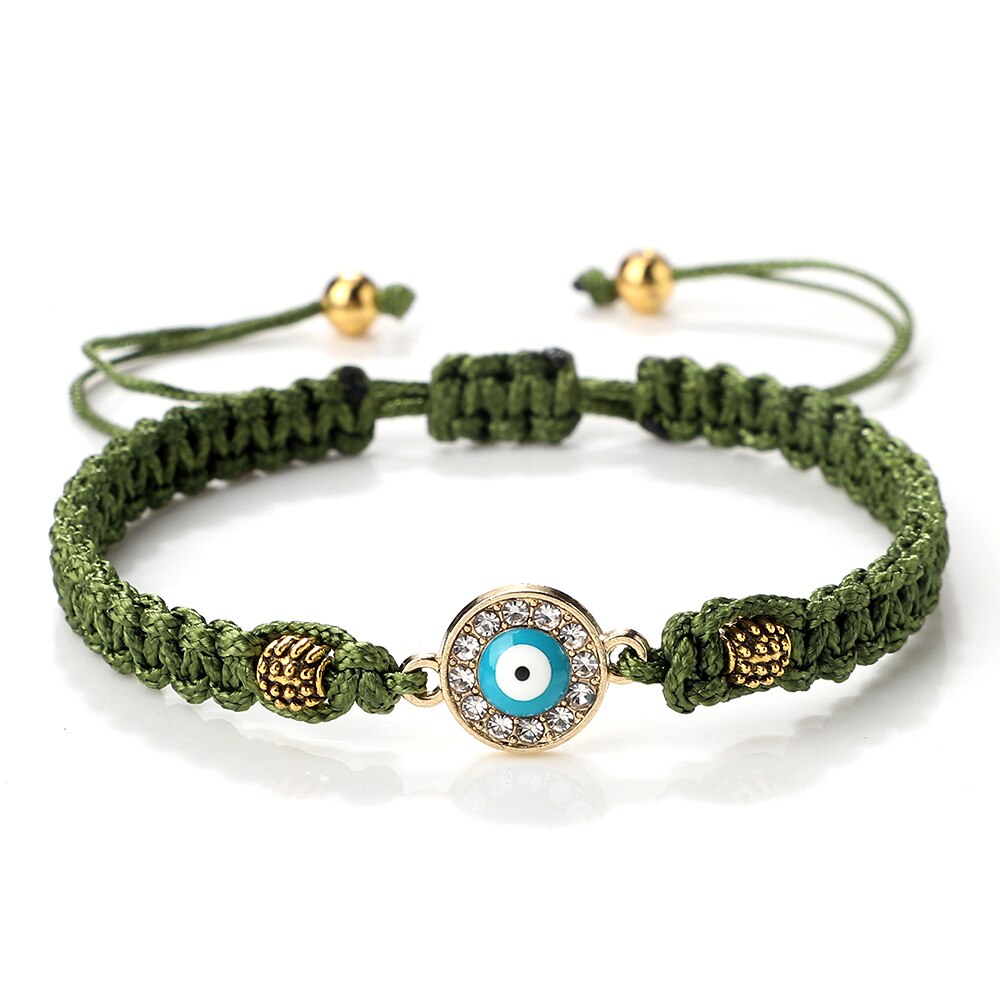 Bracelet Main de Fatma en Cordon Oeil bleu