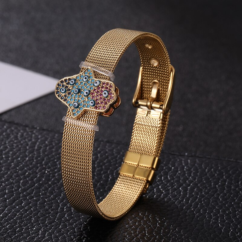 Bracelet Large Main de Fatma Argent