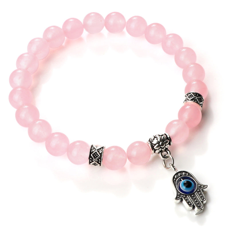 Bracelet Main de Fatma en Oeil de Tigre