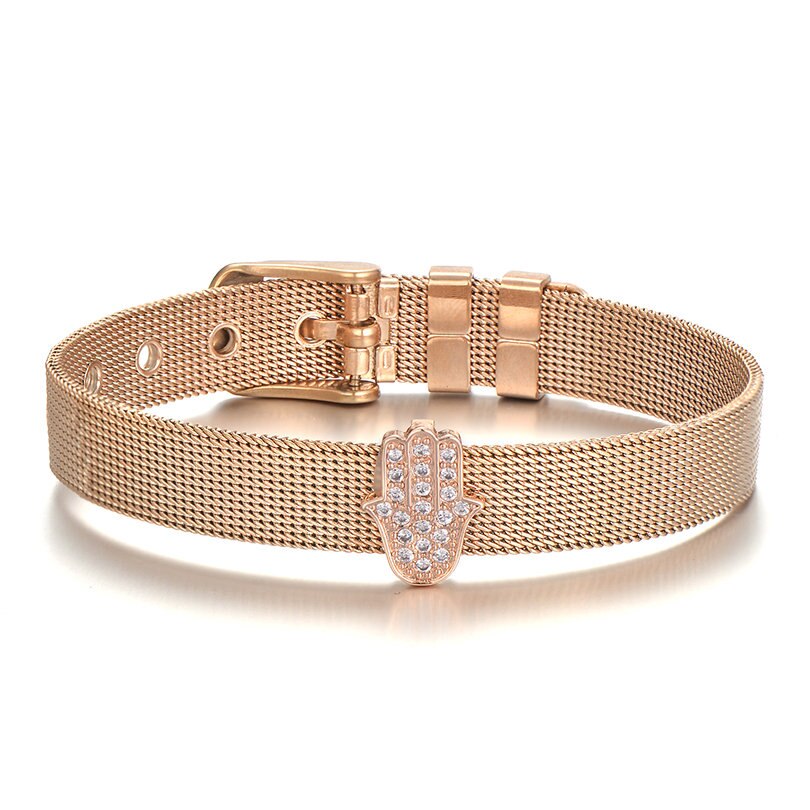 Bracelet Large Main de Fatma Plaqué Or