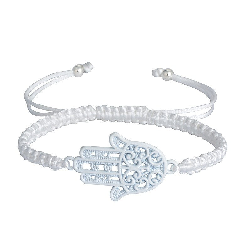 Bracelet Main de Fatma en Cordon Multicolore
