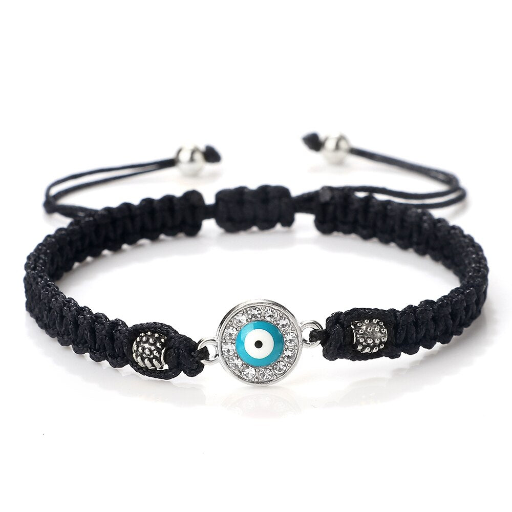 Bracelet Main de Fatma en Cordon Oeil bleu