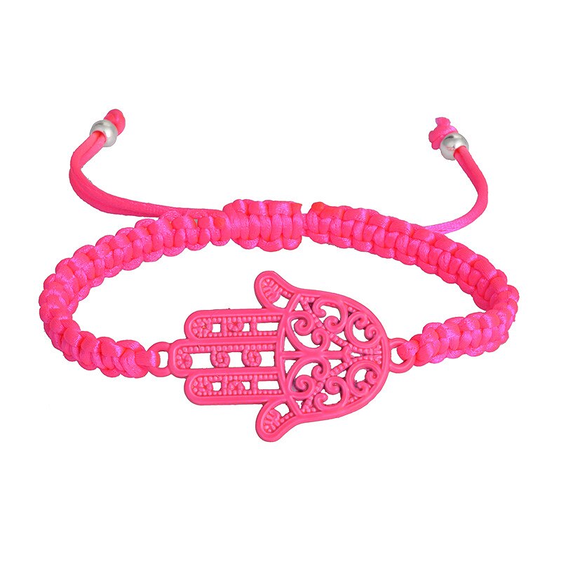 Bracelet Main de Fatma en Cordon Multicolore
