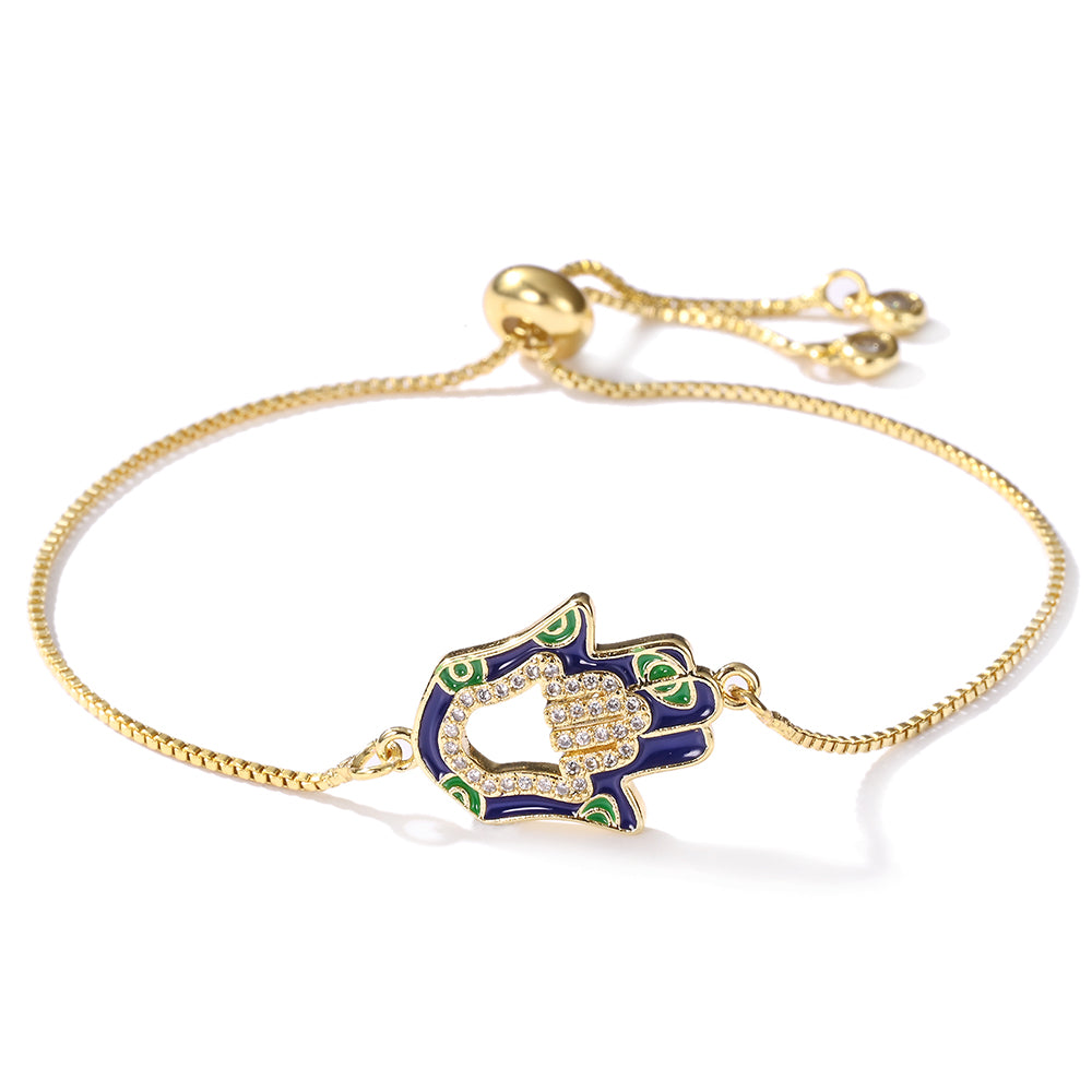 Bracelet Main de Fatma Fermoir Perle