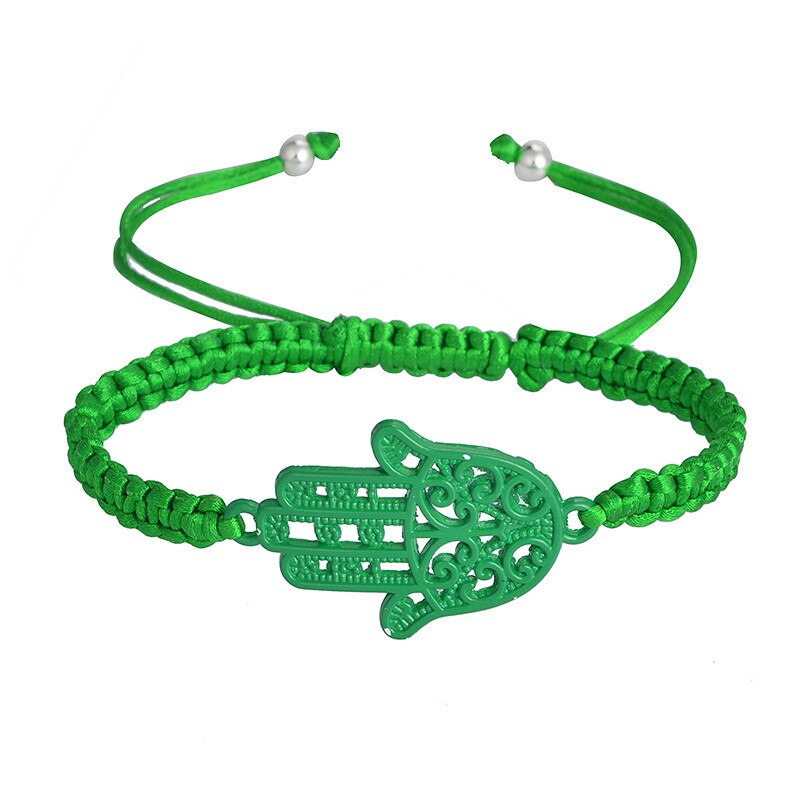 Bracelet Main de Fatma en Cordon Multicolore