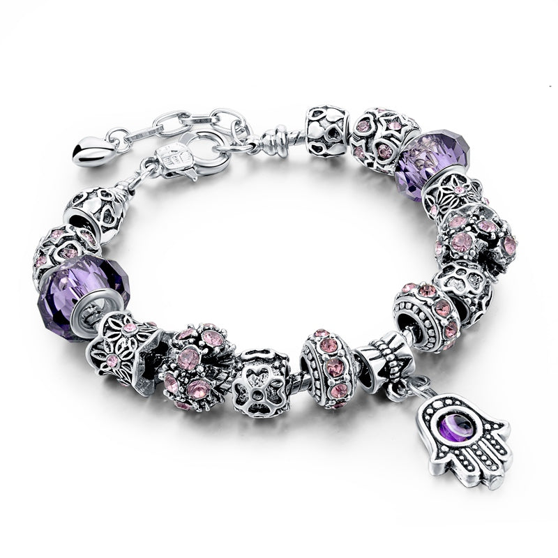 Bracelet Breloque Main & Oeil de Fatma