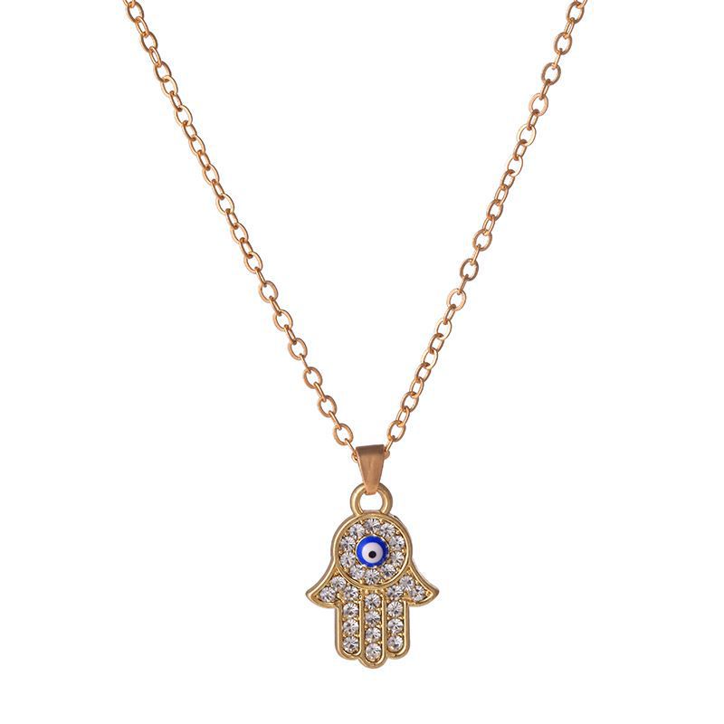 Collier Fille Main de Fatma BLEU