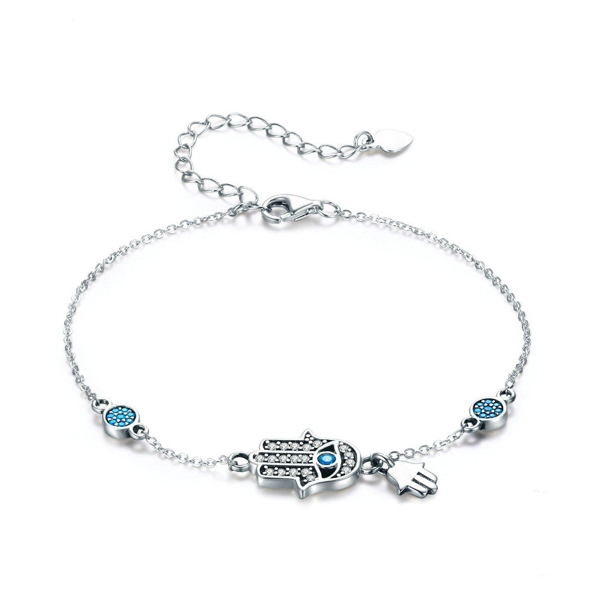 Bracelet Double Main de Fatma en Argent 925