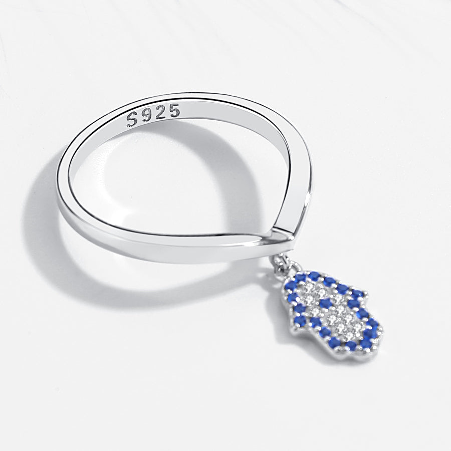 Bague Main de Fatma Pendante en Argent 925