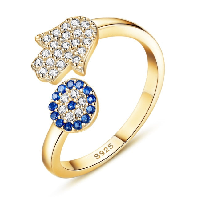 Bague Enroulé Main de Fatma Plaqué Or