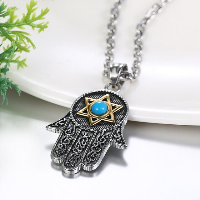 Collier Main de Fatma étoile de Juive