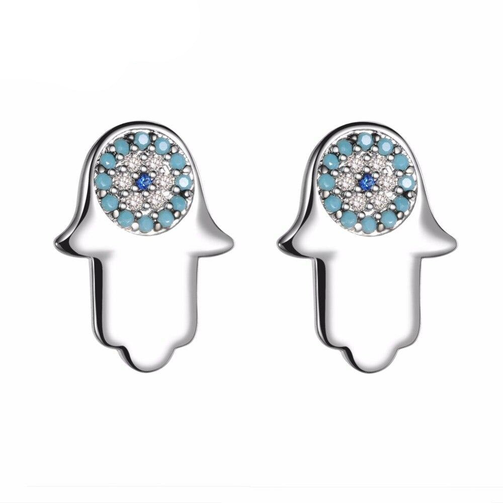 Boutons d’oreilles Main de Fatma Acier