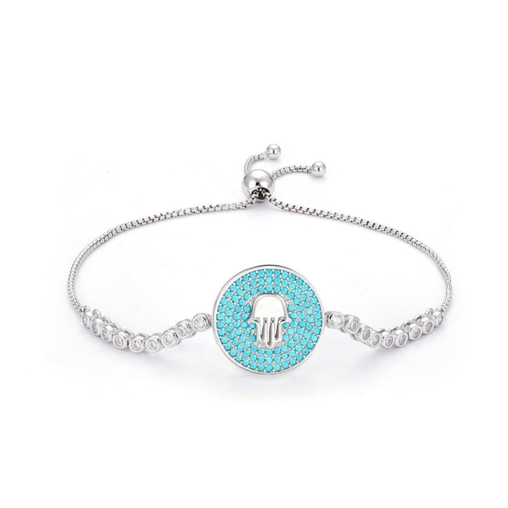 Bracelet en Perles avec Médaillon Main de Fatma