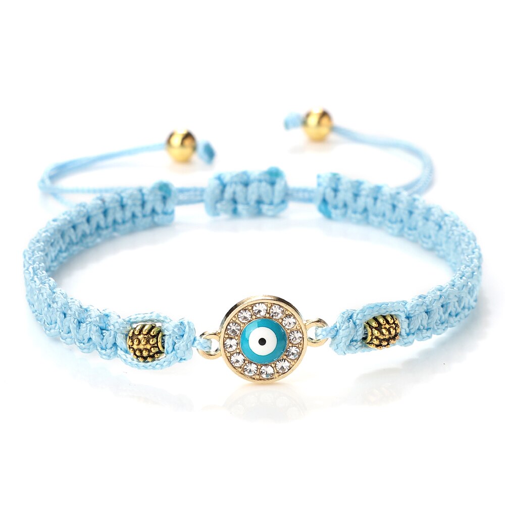 Bracelet Main de Fatma en Cordon Oeil bleu
